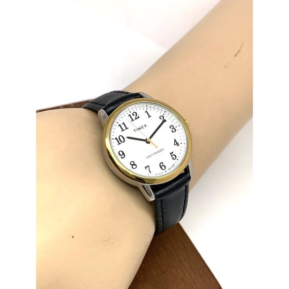 Timex Women's Watch TW2V94800 Quartz Indiglo White Dial Black Leather Strap 30mm - Picture 5 of 14